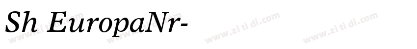 Sh EuropaNr字体转换